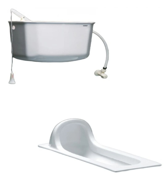 Két Nước Treo Tường Bồn Cầu Xổm Caesar CS1230