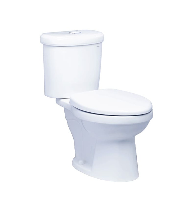 Bồn cầu 2 khối 1 xả nhấn đơn nắp thường Caesar CT1338