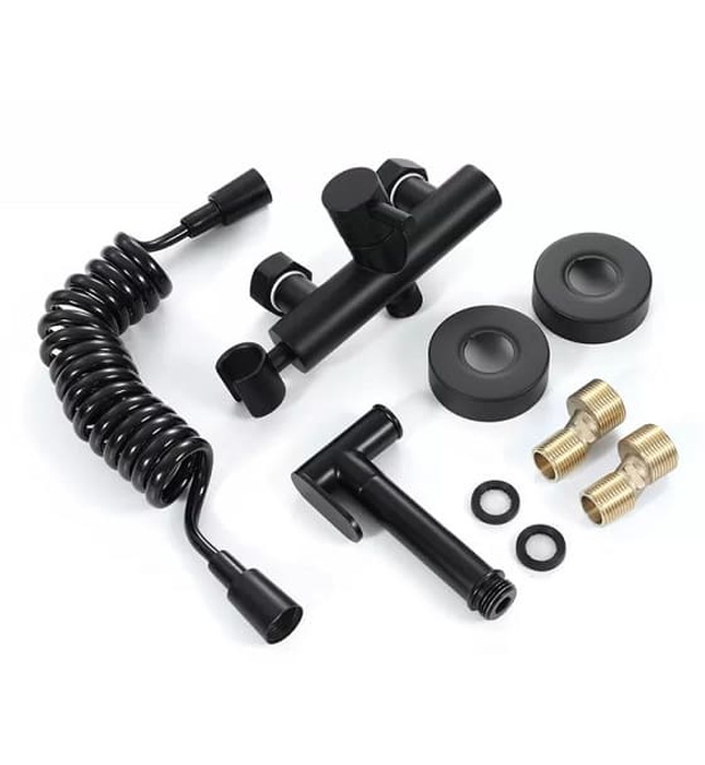 Vòi xịt vệ sinh nóng lạnh màu đen Miken F-7501B