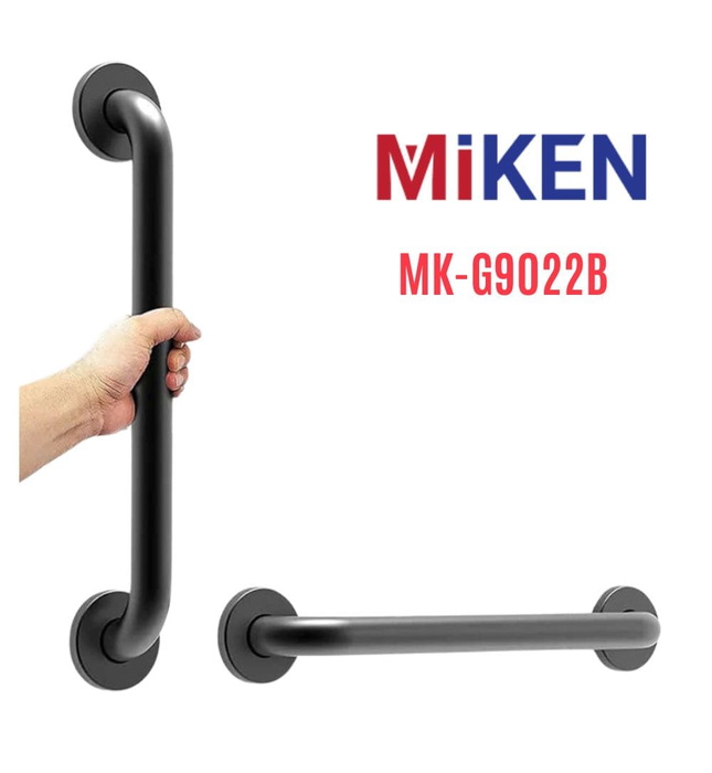 Thanh tay vịn phòng tắm màu đen Miken MK-G9022B 