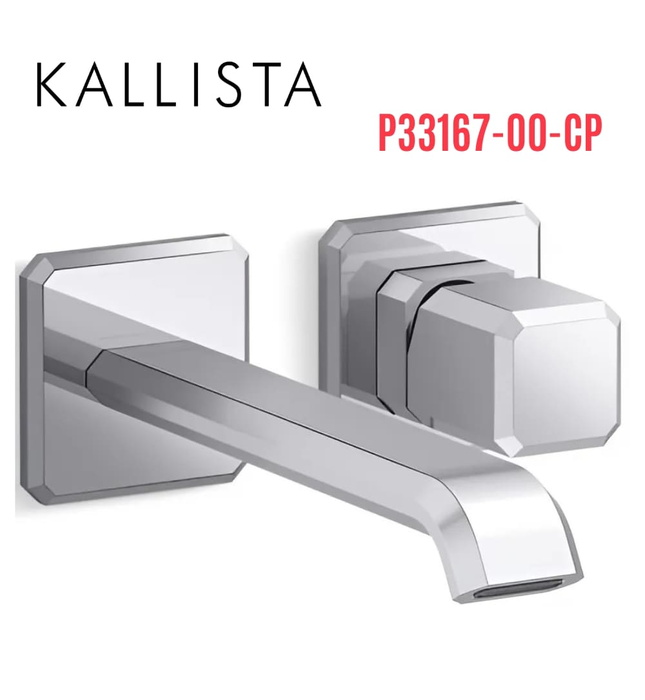 Vòi chậu lavabo gắn tường vòi dài màu chrome Kallista P33167-00-CP