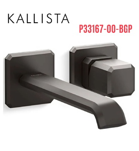 Vòi chậu lavabo gắn tường vòi dài màu đen Kallista P33167-00-BGP