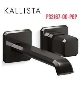 Vòi chậu lavabo gắn tường vòi dài màu đen Kallista P33167-00-PGP