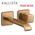 Vòi chậu lavabo gắn tường vòi dài màu đồng Kallista P33167-00-BLH
