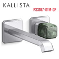 Vòi chậu lavabo cổ dài - đá xanh - màu chrome Kallista P33167-GTM-CP