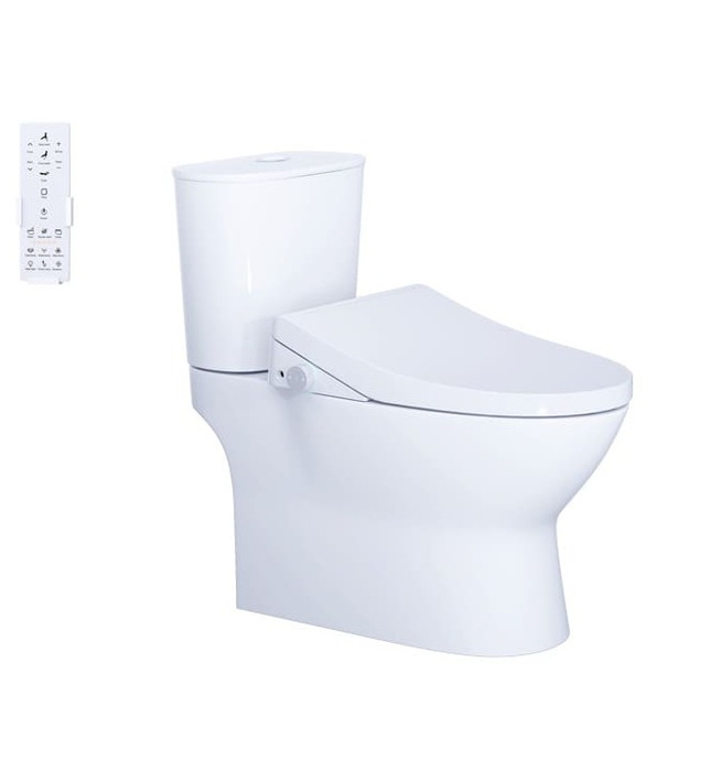 Bồn cầu 2 khối nắp điện tử Caesar CD1320+TAF512H