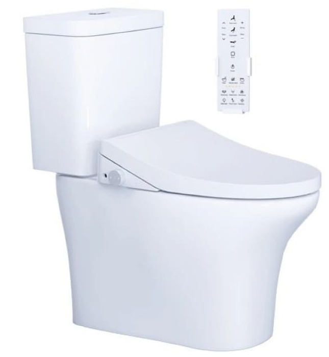 Bồn cầu 2 khối nắp điện tử Caesar CD1341+TAF512H