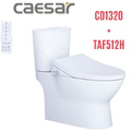 Bồn cầu 2 khối nắp điện tử Caesar CD1320+TAF512H