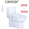 Bồn cầu 2 khối nắp điện tử Caesar CD1340+TAF512H