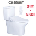 Bồn cầu 2 khối nắp điện tử Caesar CD1341+TAF512H