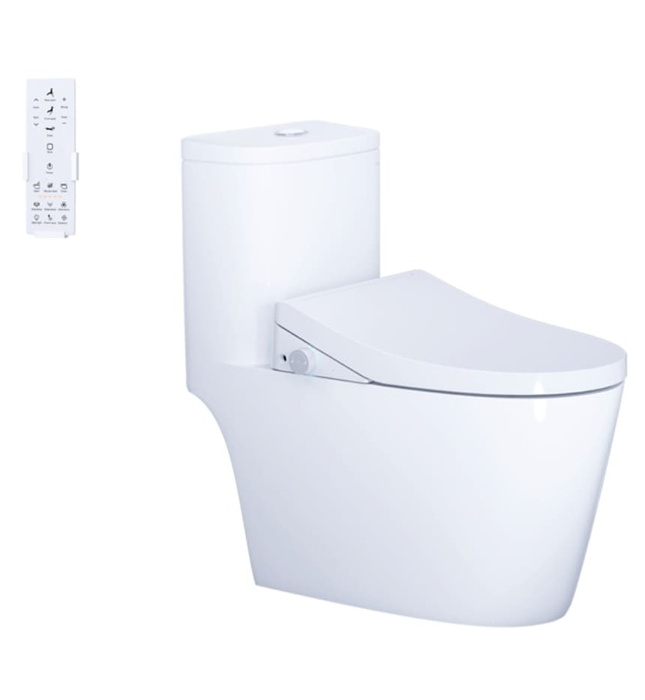 Bồn cầu 1 khối nắp điện tử Caesar C1364F+TAF512H 