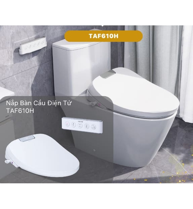 Bồn cầu 1 khối nắp điện tử Caesar C1364F+TAF610H