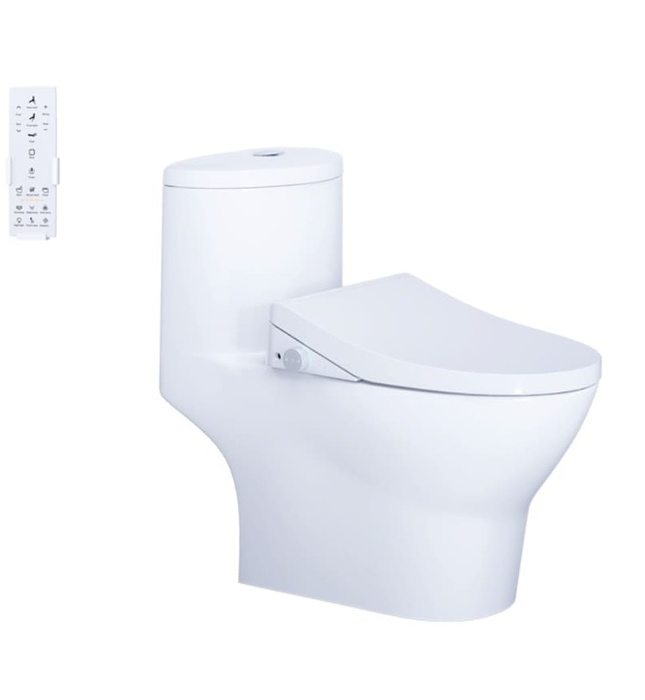 Bồn cầu 1 khối nắp điện tử Caesar C1375F+TAF512H 