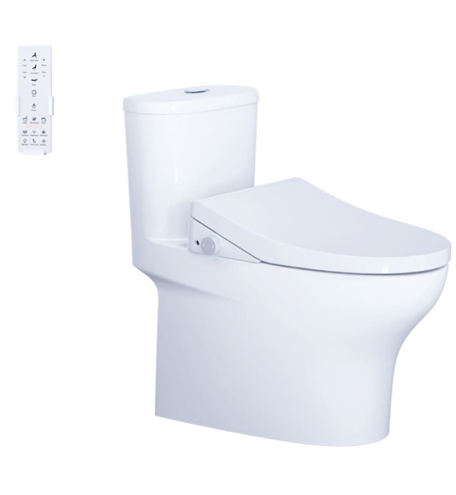 Bồn cầu 1 khối nắp điện tử Caesar C1394F+TAF610H 