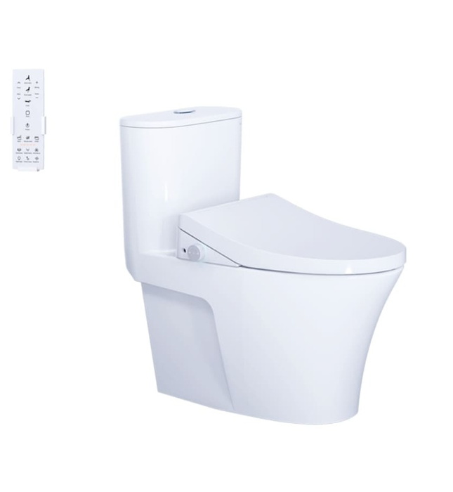 Bồn cầu 1 khối nắp điện tử Caesar C1395F+TAF512H 