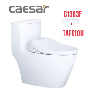 Bồn cầu 1 khối nắp điện tử Caesar C1363F+TAF610H 