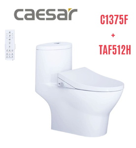 Bồn cầu 1 khối nắp điện tử Caesar C1375F+TAF512H 