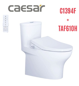 Bồn cầu 1 khối nắp điện tử Caesar C1394F+TAF610H 