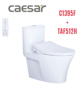Bồn cầu 1 khối nắp điện tử Caesar C1395F+TAF512H 