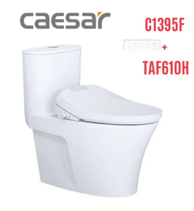 Bồn cầu 1 khối nắp điện tử Caesar C1395F+TAF610H 
