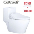 Bồn cầu 1 khối nắp điện tử Caesar C1356F+TAF610H 