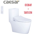 Bồn cầu 1 khối nắp điện tử Caesar C1364F+TAF512H 