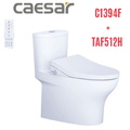 Bồn cầu 1 khối nắp điện tử Caesar C1394F+TAF512H 