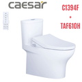 Bồn cầu 1 khối nắp điện tử Caesar C1394F+TAF610H 