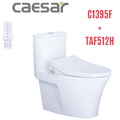 Bồn cầu 1 khối nắp điện tử Caesar C1395F+TAF512H 