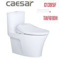 Bồn cầu 1 khối nắp điện tử Caesar C1395F+TAF610H 