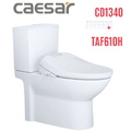 Bồn cầu 2 khối nắp điện tử Caesar CD1340+TAF610H 