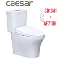 Bồn cầu 2 khối nắp điện tử Caesar CD1341+TAF710H 
