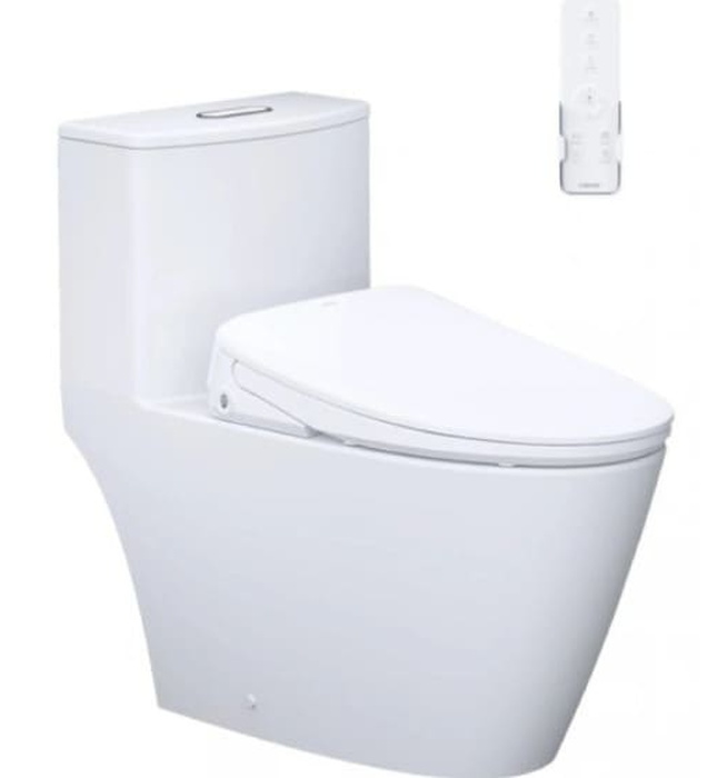 Bồn cầu 1 khối nắp điện tử Caesar C1363F+TAF710H 