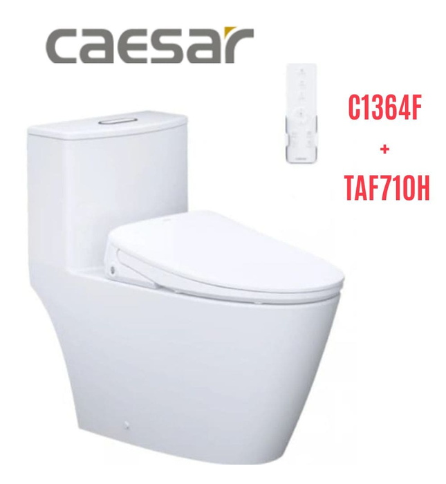 Bồn cầu 1 khối nắp điện tử Caesar C1363F+TAF710H 