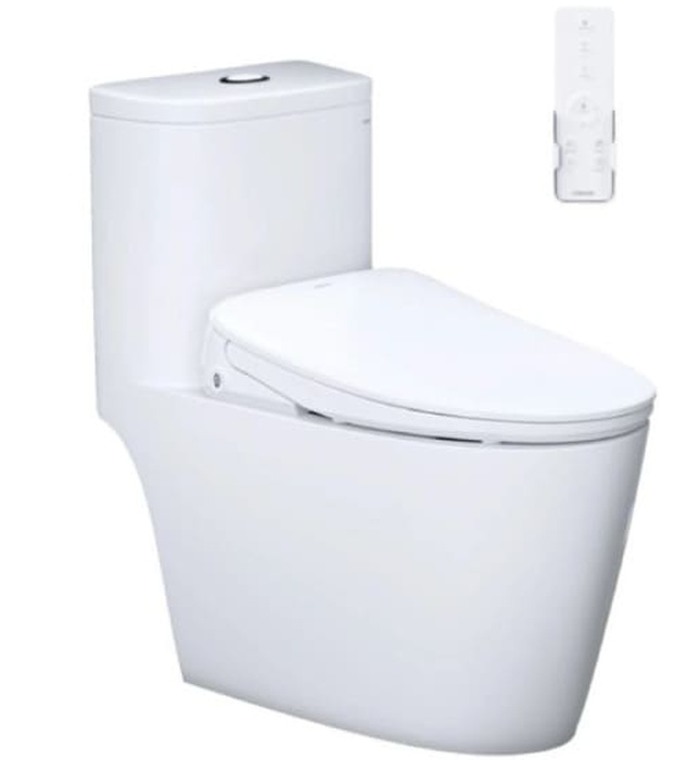 Bồn cầu 1 khối nắp điện tử Caesar C1364F+TAF710H 