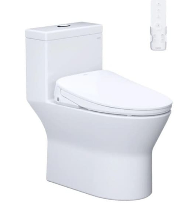 Bồn cầu 1 khối nắp điện tử Caesar C1374F+TAF710H 