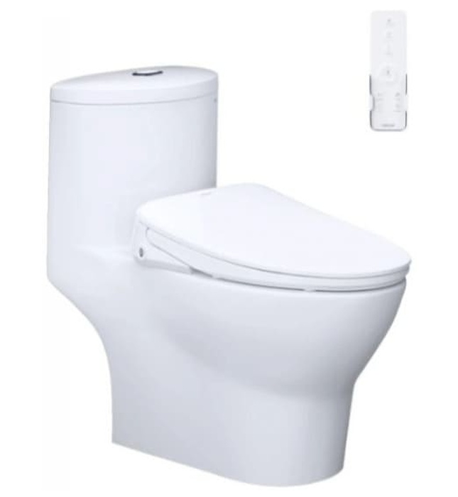 Bồn cầu 1 khối nắp điện tử Caesar C1375F+TAF710H 