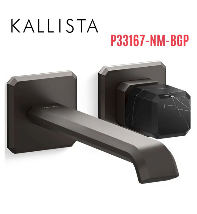Vòi chậu lavabo cổ dài - đá đen - màu đen Kallista P33167-NM-BGP
