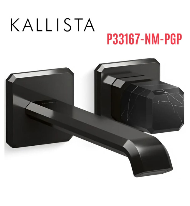 Vòi chậu lavabo cổ dài - đá đen - màu đen Kallista P33167-NM-PGP