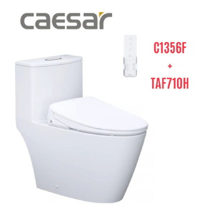 Bồn cầu 1 khối nắp điện tử Caesar C1356F+TAF710H 