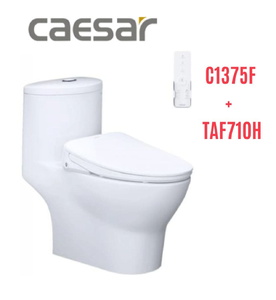 Bồn cầu 1 khối nắp điện tử Caesar C1375F+TAF710H 