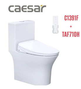 Bồn cầu 1 khối nắp điện tử Caesar C1391F+TAF710H