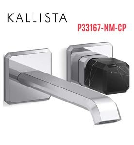 Vòi chậu lavabo cổ dài - đá đen - màu chrome Kallista P33167-NM-CP
