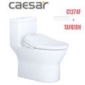 Bồn cầu 1 khối nắp điện tử Caesar C1374F+TAF610H 
