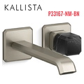 Vòi chậu lavabo cổ dài - đá đen - màu nickel Kallista P33167-NM-BN