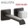 Vòi chậu lavabo cổ dài - đá trắng - màu đen Kallista P33167-WC-BGP