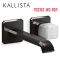 Vòi chậu lavabo cổ dài - đá trắng - màu đen Kallista P33167-WC-PGP