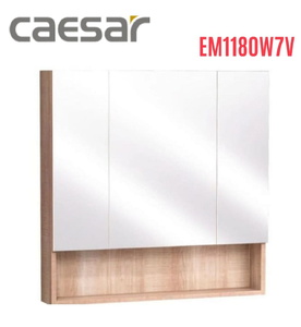 Tủ gương treo phòng tắm màu vân gỗ CAESAR EM1180W7V