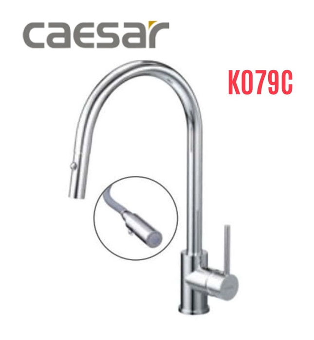Vòi Rửa Bát Lạnh Dây Rút Caesar K079C