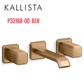 Vòi chậu rửa mặt 3 chân âm tường màu đồng Kallista P33168-00-BLH